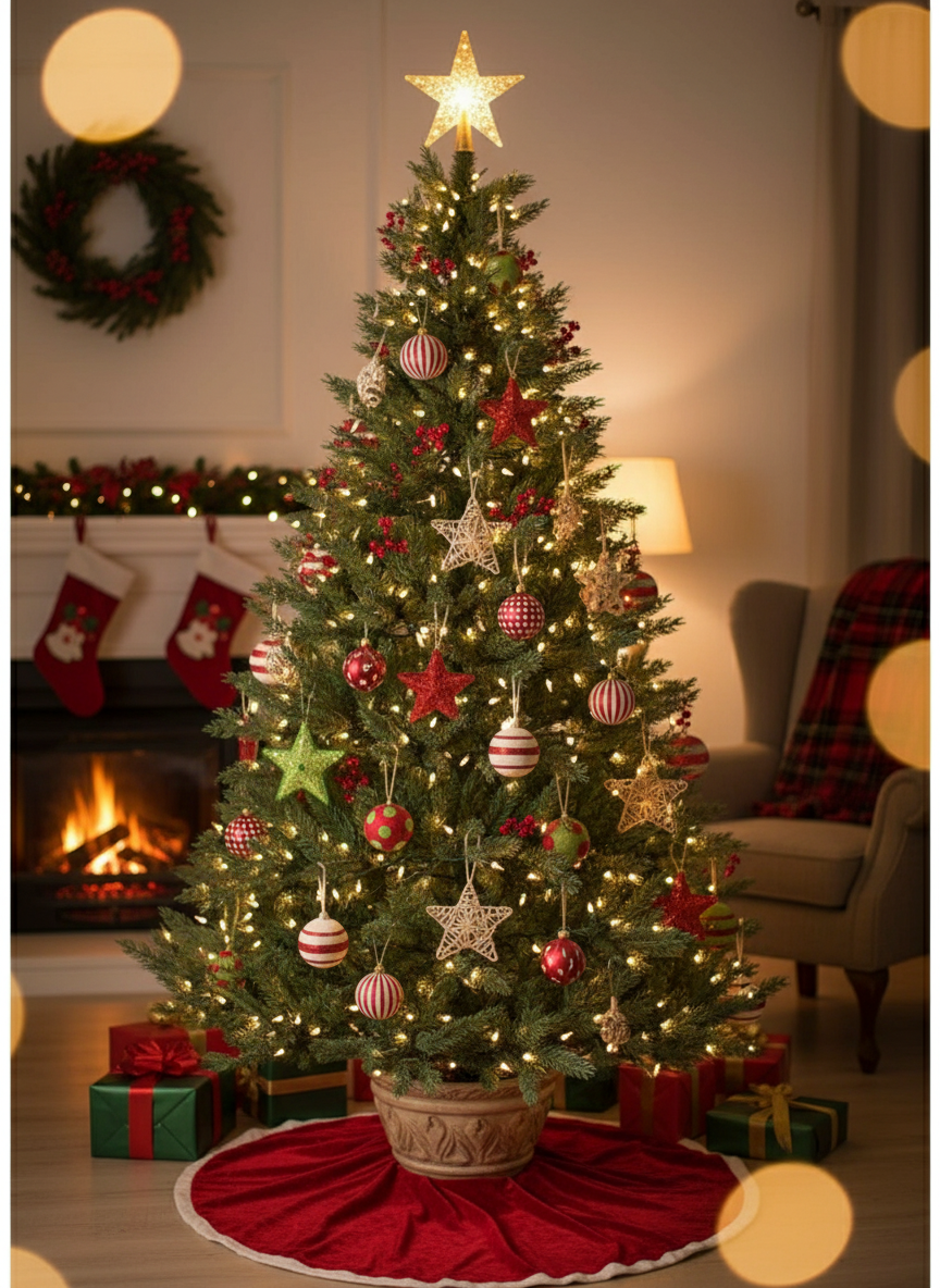 Decorated Norwegian Spruce