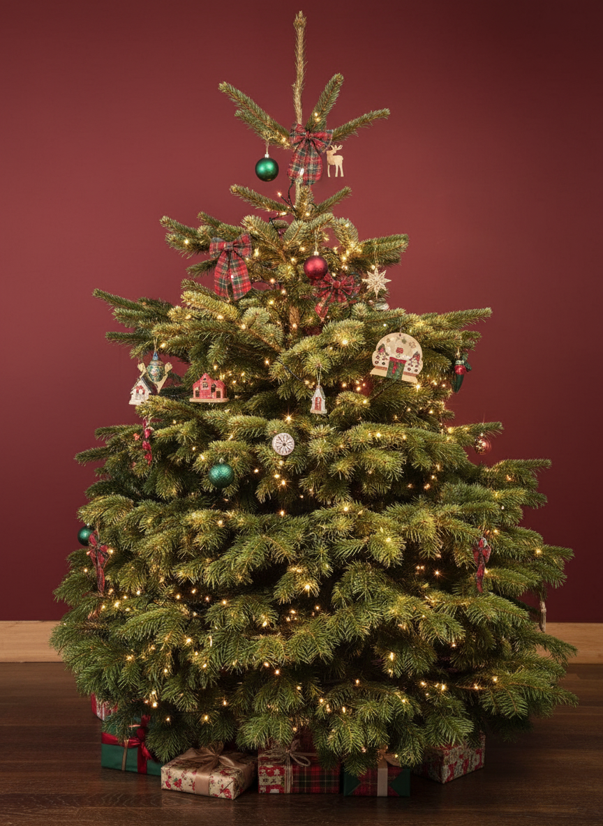 Decorated Nordmann Fir