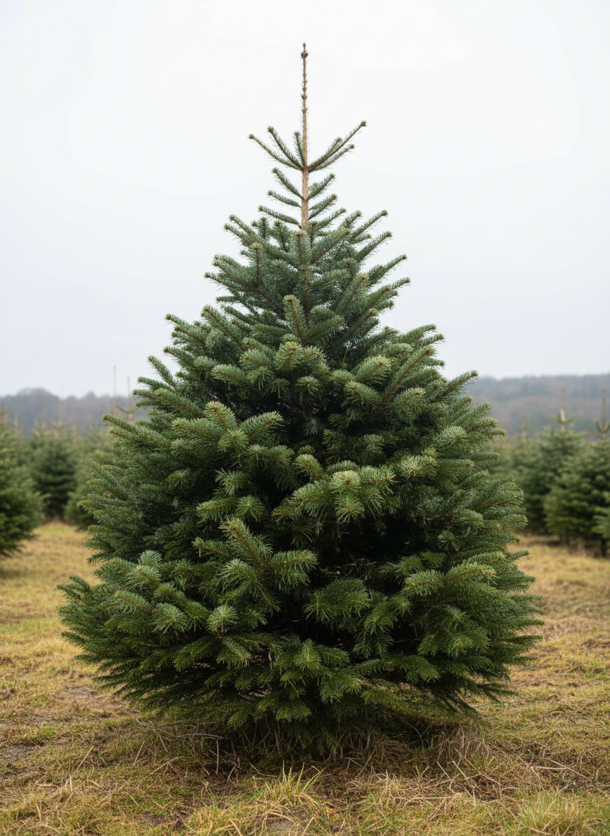 Tall premium Nordmann Fir In the Field